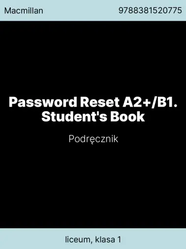 Password Reset A2+/B1. Student's Book