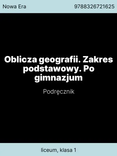 Oblicza geografii. Zakres podstawowy. Po gimnazjum