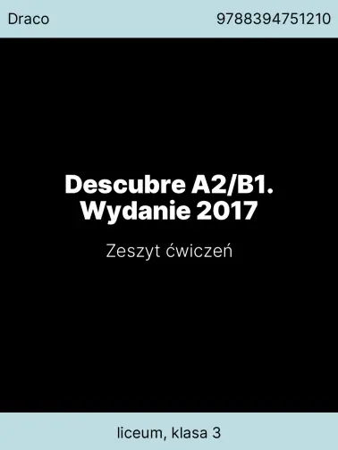 Descubre A2/B1. Wydanie 2017