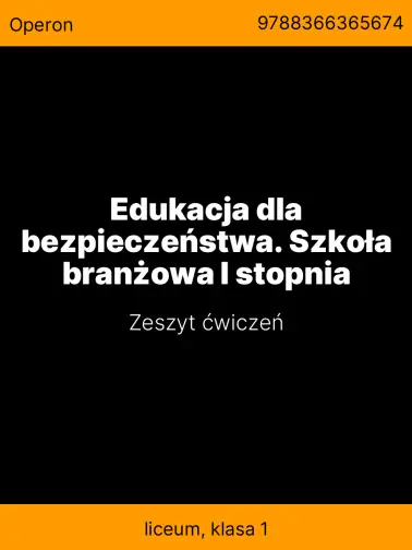Edukacja dla bezpieczeństwa. Szkoła branżowa I stopnia